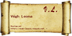 Végh Leona névjegykártya