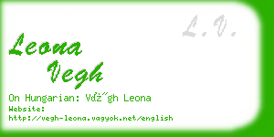 leona vegh business card